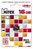 Карта памяти microSDHC с адаптером MIREX 16 GB (UHS-I. class 10)